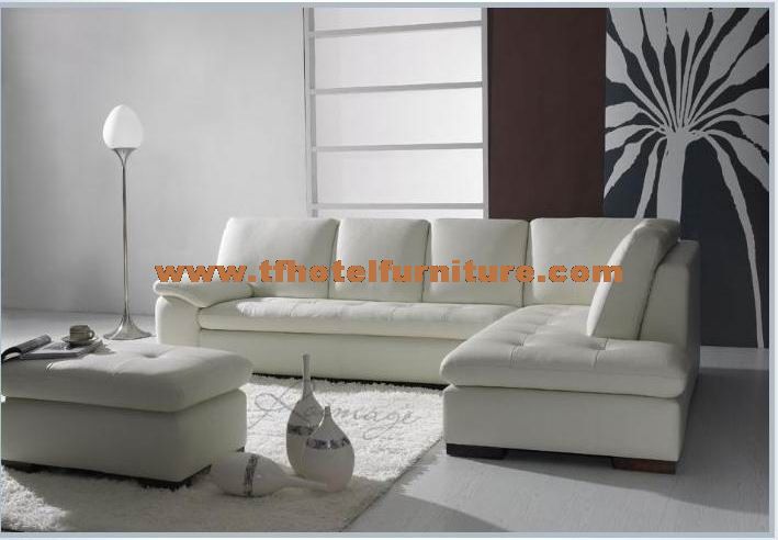 Corner leather sofa